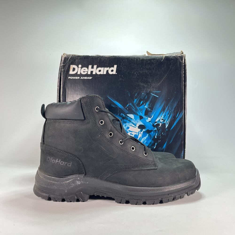 DieHard Composite Black Slip Resistant Work Safety Toe Cap Boots Men's Size 14